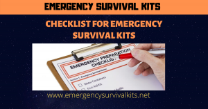 Checklist for Emergency Survival Kits